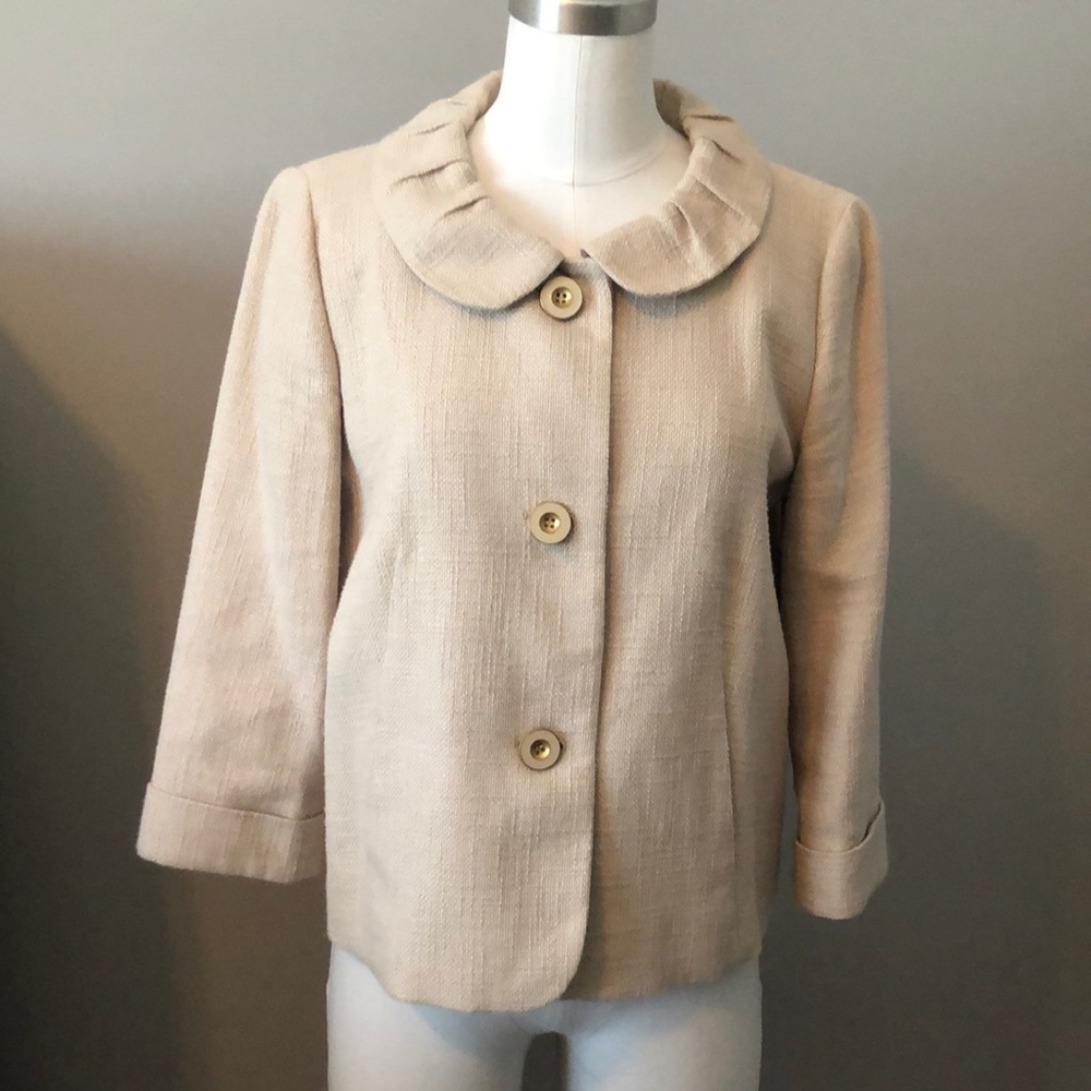 Jcrew cotton linen jacket